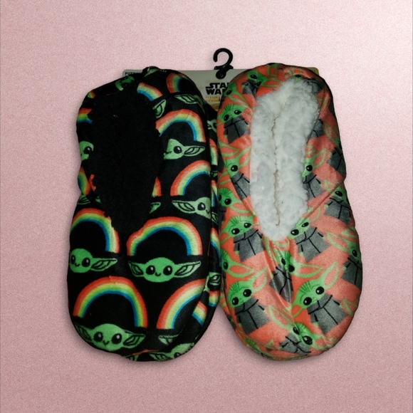 💖Star Wars Mandalorian Woman's Slipper Sock 2-Pack (One Size Fits Most) - Picture 7 of 12